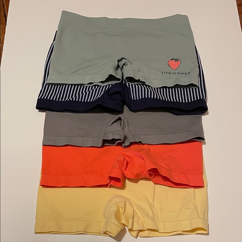 Life Is Good Boy’s Size S Boxer Shorts Underwear Sage, Navy, Gray, Orange,Yellow